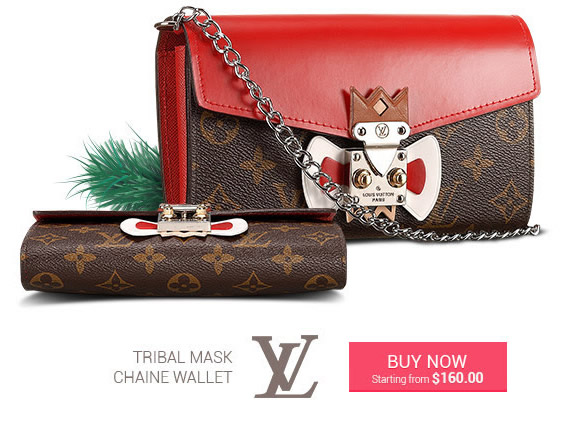 Replica LV Tribal Mask Chaine Wallet